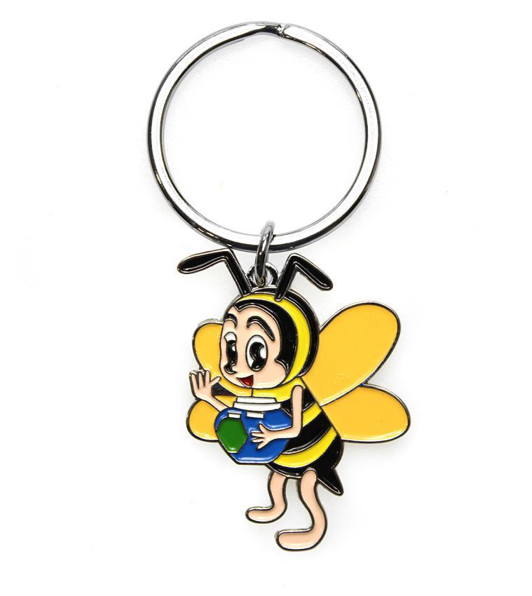 Bee with Honey Pot Keyring